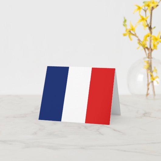 Frankrijk Flag Notecard Kaart (Gele Bloem)
