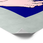 Frankrijk Flag Rugby Ball Cartoon Hands Poster (Hoek)