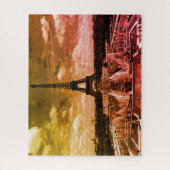  Frankrijk Fontain Chaillot Tower Eiffel Legpuzzel (Verticaal)