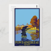 Frankrijk Fontainebleau Palace Reizen Briefkaart (Voorkant / Achterkant)