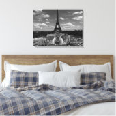 Frankrijk Fontains Tower Eiffel Canvas Afdruk (Insitu (Slaapkamer))
