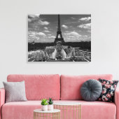 Frankrijk Fontains Tower Eiffel Canvas Afdruk (Insitu (Woonkamer))