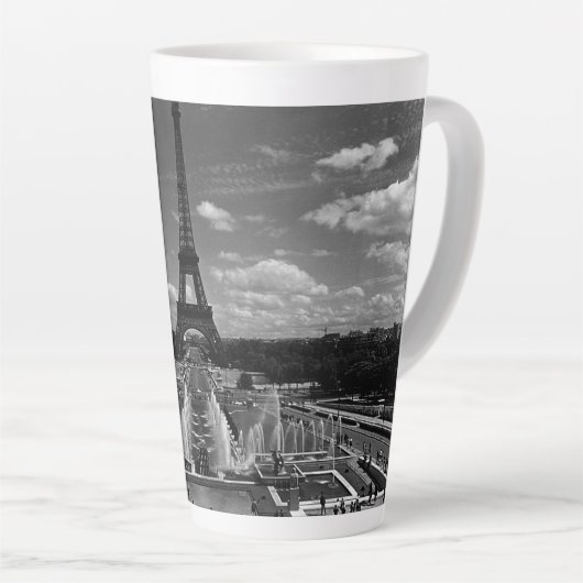 Frankrijk Fontains Tower Eiffel Latte Mok (Rechterhoek)