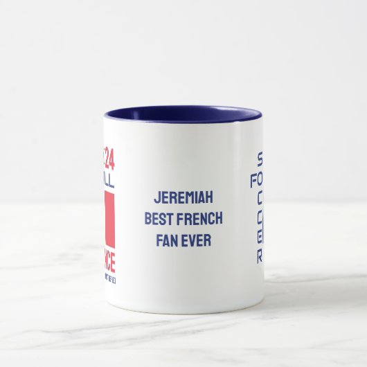 FRANKRIJK Football Aangepaste naam 2024 Elk jaar Mok (Midden)