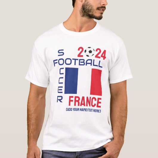 FRANKRIJK Football Aangepaste naam 2024 Elk jaar T-shirt (Voorkant)