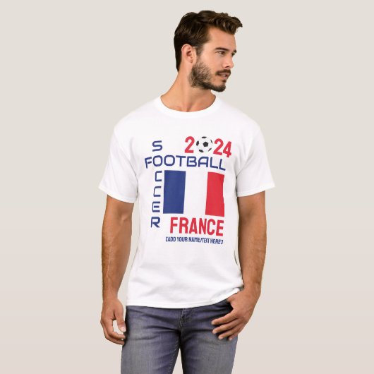 FRANKRIJK Football Aangepaste naam 2024 Elk jaar T-shirt (Voorkant volledig)