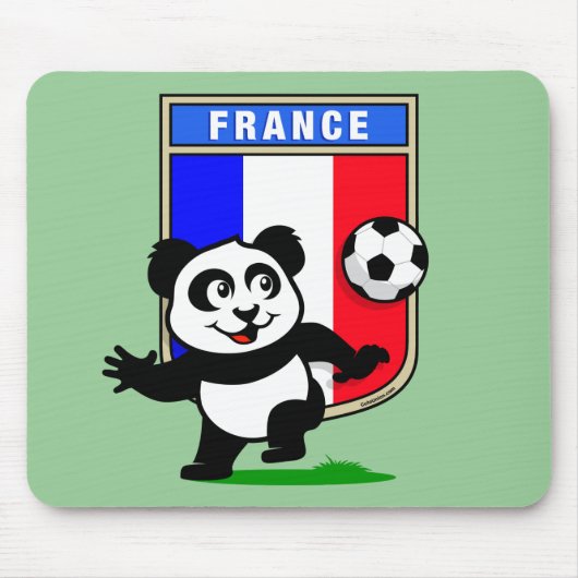 Frankrijk Football Panda Muismat (Voorkant)