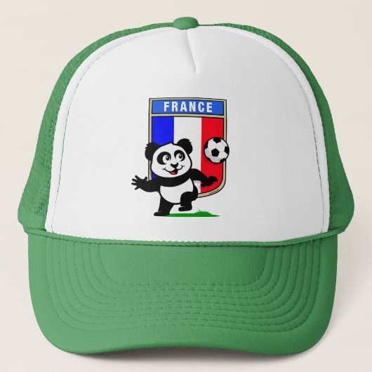 Frankrijk Football Panda Trucker Pet (Voorkant)