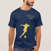 Frankrijk Football Soccer - aangepaste naam en num T-shirt (Voorkant)
