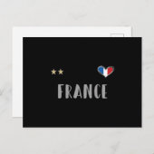 Frankrijk Football Ventilator Shirt met hart Briefkaart (Voorkant / Achterkant)