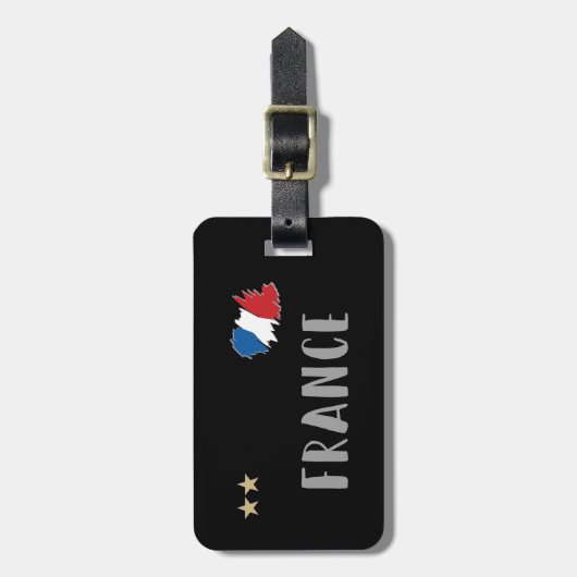 Frankrijk Football Ventin Shirt Franse vlag Bagagelabel (Voorkant verticaal)