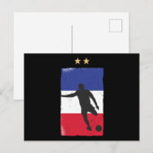 Frankrijk Football Ventin Shirt Franse vlag Briefkaart (Voorkant / Achterkant)