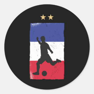 Frankrijk Football Ventin Shirt Franse vlag Ronde Sticker