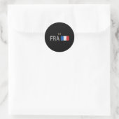 Frankrijk Football Ventin Shirt Franse vlag Ronde Sticker (Tas)