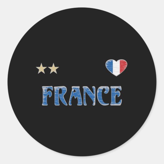 Frankrijk Football Ventin Shirt Franse vlag Ronde Sticker (Voorkant)
