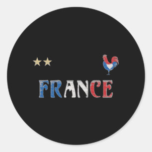 Frankrijk Football Ventin Shirt Franse vlag Ronde Sticker