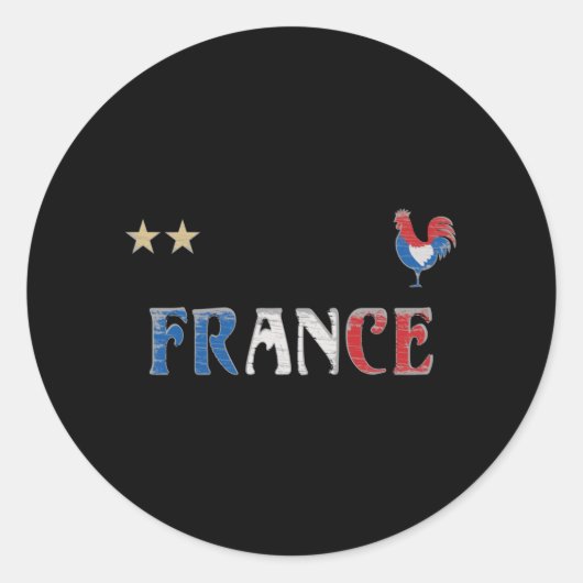 Frankrijk Football Ventin Shirt Franse vlag Ronde Sticker (Voorkant)