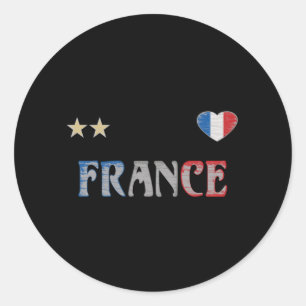 Frankrijk Football Ventin Shirt Franse vlag Ronde Sticker