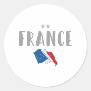 Frankrijk Football Ventin Shirt Franse vlag Ronde Sticker