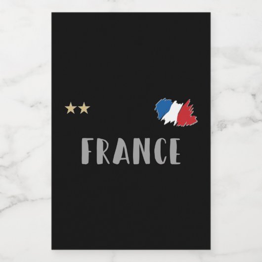 Frankrijk Football Ventin Shirt Franse vlag Voedselcontainer Etiket (Enkel label)