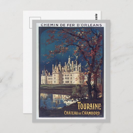 Frankrijk Frans Chateau Chambord Reizen Briefkaart (Voorkant / Achterkant)