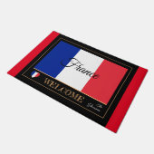 Frankrijk & Frans Flag huis mat / sport Welkom (Schuin)