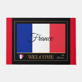 Frankrijk & Frans Flag huis mat / sport Welkom (Voorkant)