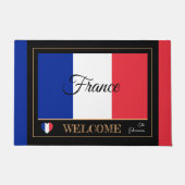 Frankrijk & Frans Flag huis mat / sport Welkom (Voorkant)