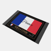 Frankrijk & Frans Flag huis mat / sport Welkom (Schuin)