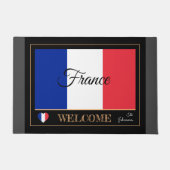 Frankrijk & Frans Flag huis mat / sport Welkom (Voorkant)