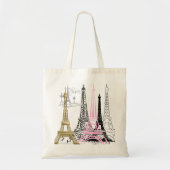 Frankrijk Franse Canvas tas Eiffeltoren La Tour (Voorkant)