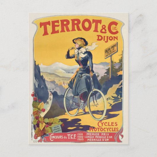  Frankrijk Franse Fietsreizen Advertentie Briefkaart (Voorkant)