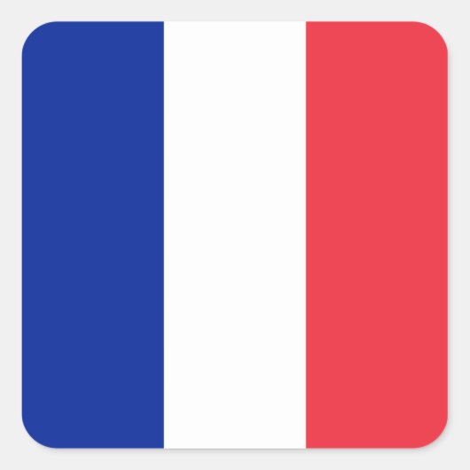 Frankrijk - Franse nationale vlag Vierkante Sticker (Voorkant)