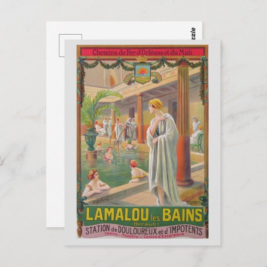  Frankrijk Franse Spa Hot Springs Reizen Briefkaart (Voorkant / Achterkant)