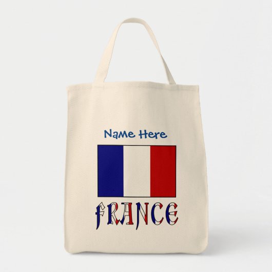 Frankrijk Franse vlag Blauwe Personalisatie Tote Bag (Voorkant)