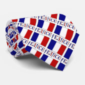 Frankrijk Franse Vlag Getegeld Blauwe Personalisat Stropdas (Opgerold)