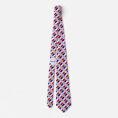 Frankrijk Franse Vlag Getegeld Blauwe Personalisat Stropdas (Achterkant)