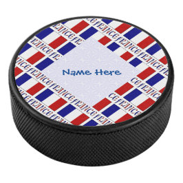 Frankrijk Franse Vlag Getegeld Gepersonaliseerd Bl Hockey Puck