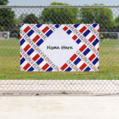 Frankrijk Franse Vlag Getegeld Gepersonaliseerd  Spandoek (Insitu)