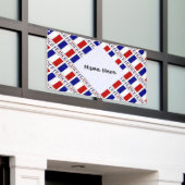 Frankrijk Franse Vlag Getegeld Gepersonaliseerd  Spandoek (Buitenkant Gebouw)