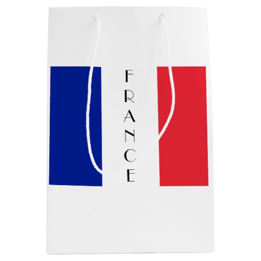 Frankrijk, Franse vlag Gift Bag Medium Cadeauzakje (Voorkant)