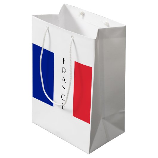Frankrijk, Franse vlag Gift Bag Medium Cadeauzakje (Voorkant Gekanteld)