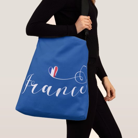 Frankrijk, Franse vlag in Heart Crossbody Tas (Dichtbij)