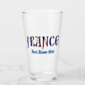 Frankrijk Franse vlag kleuren gepersonaliseerd Dri Glas