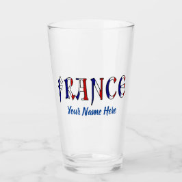 Frankrijk Franse vlag kleuren gepersonaliseerd Dri Glas