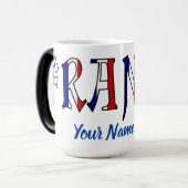 Frankrijk Franse vlag kleuren gepersonaliseerde mo Magische Mok (Voorkant links)