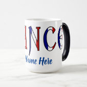 Frankrijk Franse vlag kleuren gepersonaliseerde mo Magische Mok (Voorkant rechts)