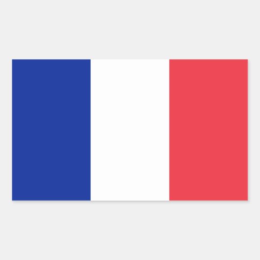Frankrijk/Franse vlag Rechthoekige Sticker (Voorkant)