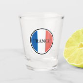 Frankrijk Franse vlag Rood Wit & Blauw Patriottisc Shot Glas (Voorkant)