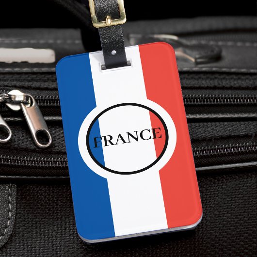 Frankrijk Franse vlag rood wit blauw patriottisch Bagagelabel